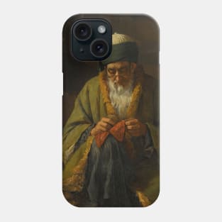 Man Sewing by Henriette Browne Phone Case