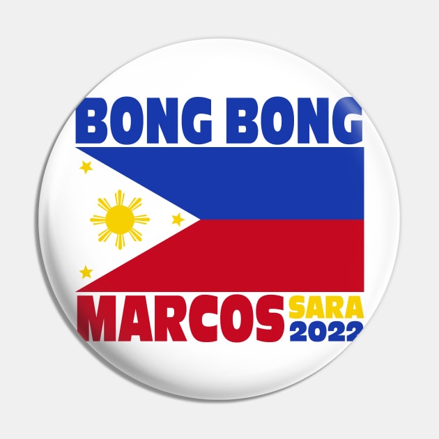 BBM 2022 Bongbong Marcos Sara Philippines Flag Pin by Jas-Kei Designs