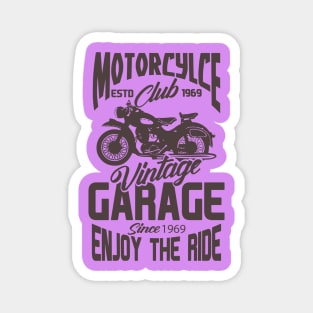 Retro Motorbike Magnet