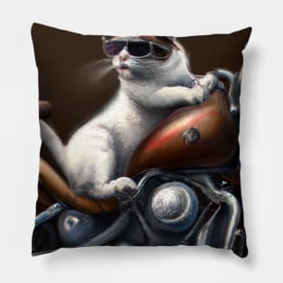 Motorcycle Cat Pillow