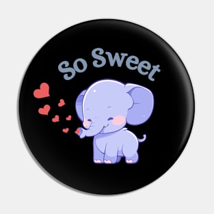 So Sweet baby elephant with hearts Pin