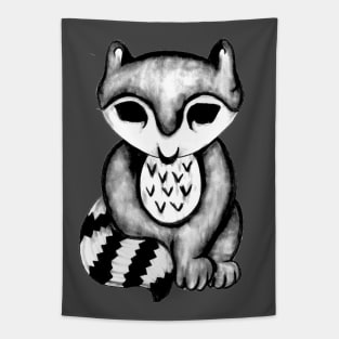 Creepy Cute Raccoon Tapestry