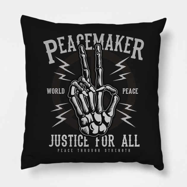 Peace Maker Pillow by PaunLiviu