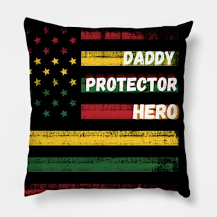 African American Flag, Daddy Protector Hero Pillow