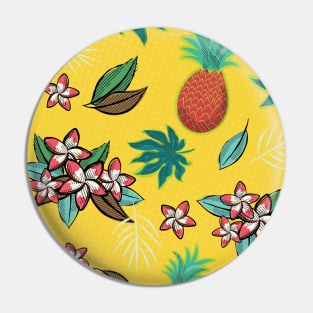 Vintage Tropical Pattern Pin