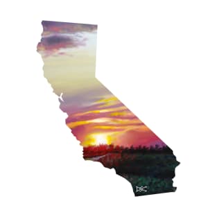 California Sunrise River Silhouette T-Shirt