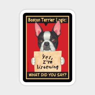 Boston Terrier Logic Magnet