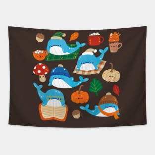 Fall Whales Tapestry