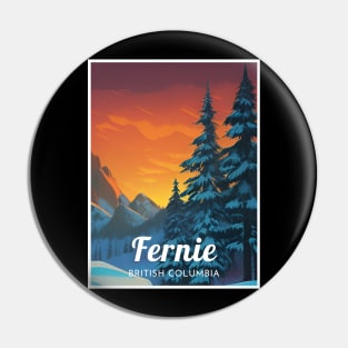 Fernie British Columbia Canada ski Pin