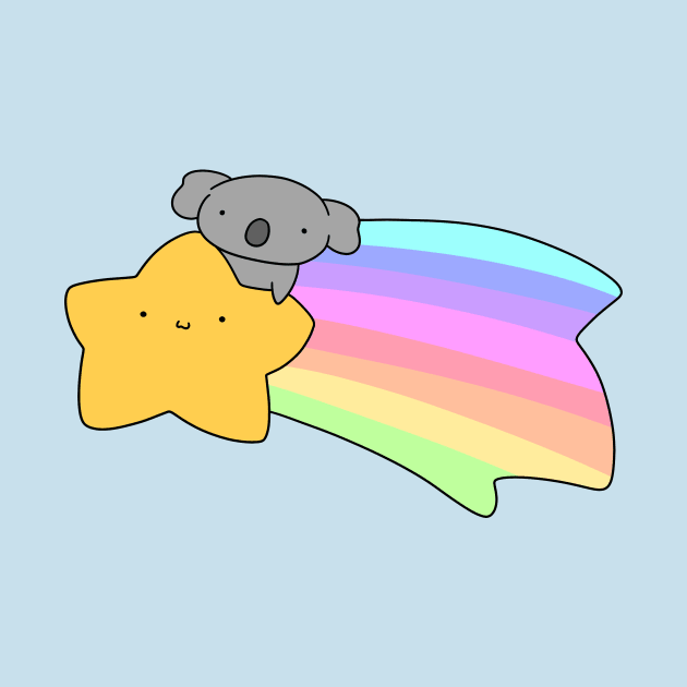 Rainbow Shooting Star Koala by saradaboru