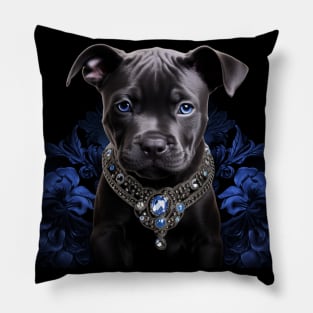 Royal blue Staffy Pillow