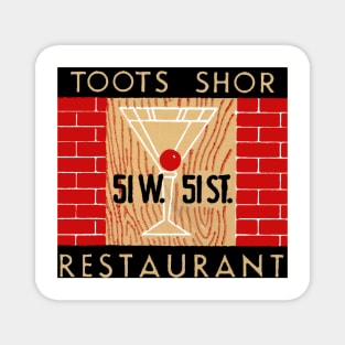 Toots Shor Matchbook New York City Magnet