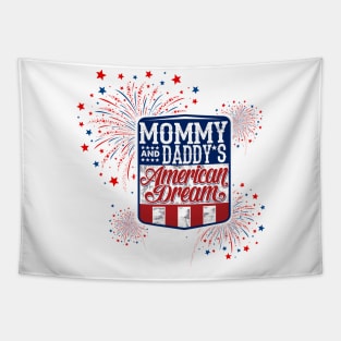 Mommy and Daddy's American Dream Kids Tapestry