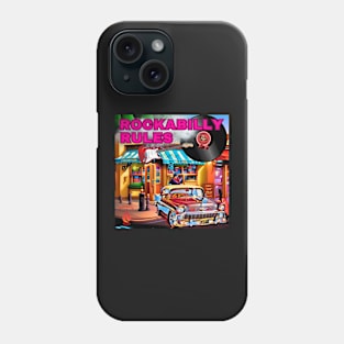 ROCK the Flamin Cowboy Rockabilly Rules Phone Case