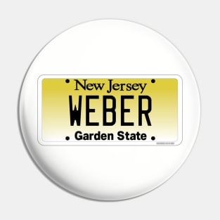 New Jersey Custom Weber Vanity License plate Pin