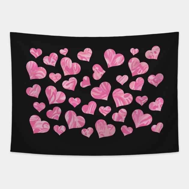 Lilly Style Heart Sticker Sheet Tapestry by broadwaygurl18