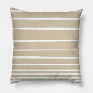 Earthy Abstract Horizontal Stripes Boho Pattern Pillow