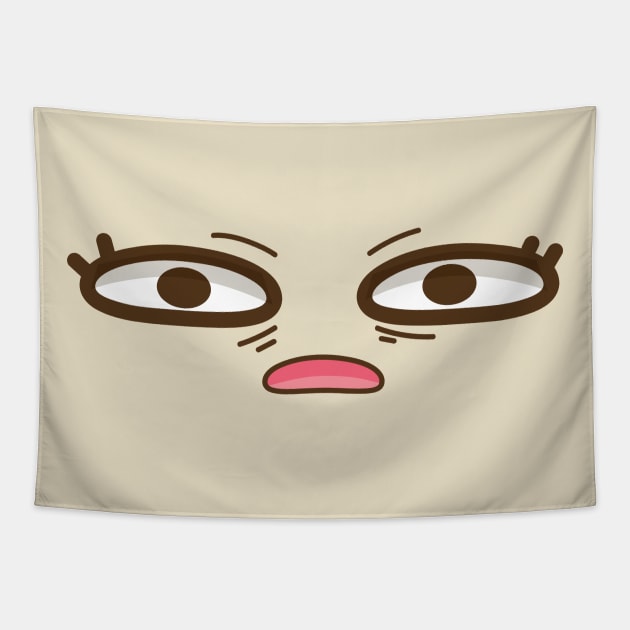 Astonished Cute Face Tapestry by Tariq-T-art