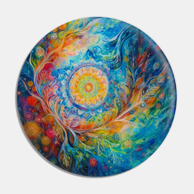 Celestial Whispers: Navigating the Universe's Mysteries in the Mandala Pin by Rolling Reality
