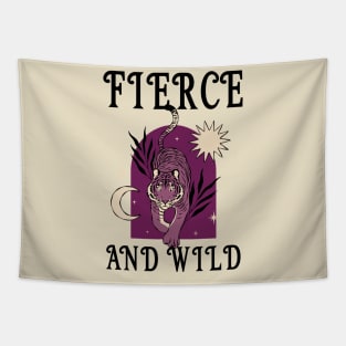 Fierce and Wild Tiger Tapestry