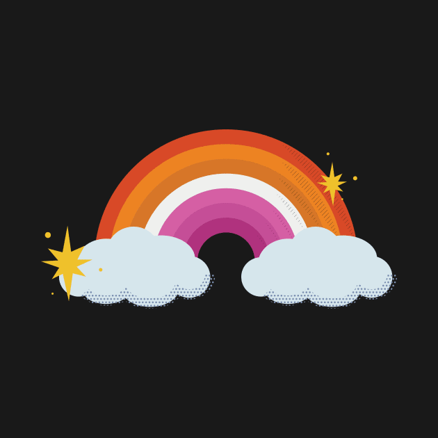 Lesbian Pride Retro Rainbow by lavenderhearts