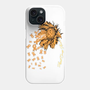 Agent Orange Awareness - Sunflower ribbon flowers fall Phone Case