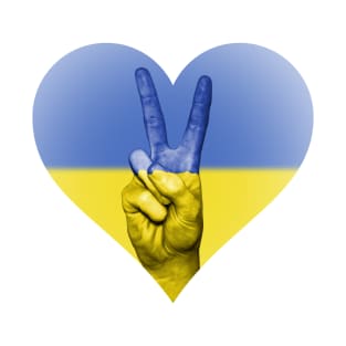 Ukrainian flag inside a heart T-Shirt