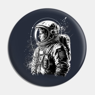 The Street Art Astronaut: A High-Tech Adventurer in Space Pin