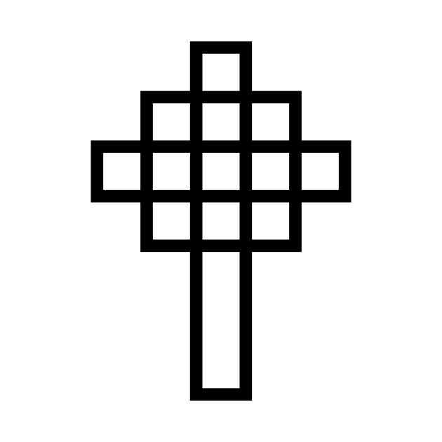 Geometric Cross - Black by joshthecartoonguy