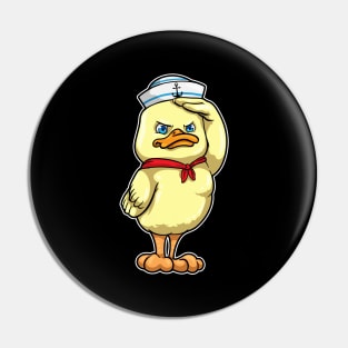 Duck as Sailor with Military Salute Pin