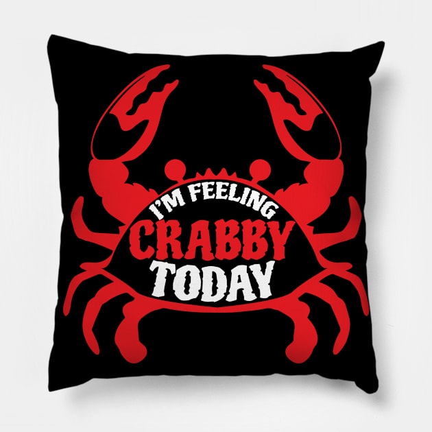 Crabs Joke Pun Crabby King Animal Cake Pillow by DesignatedDesigner