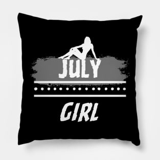 Birthday Gifts for Women July Girl July Woman Pose Style. Pillow