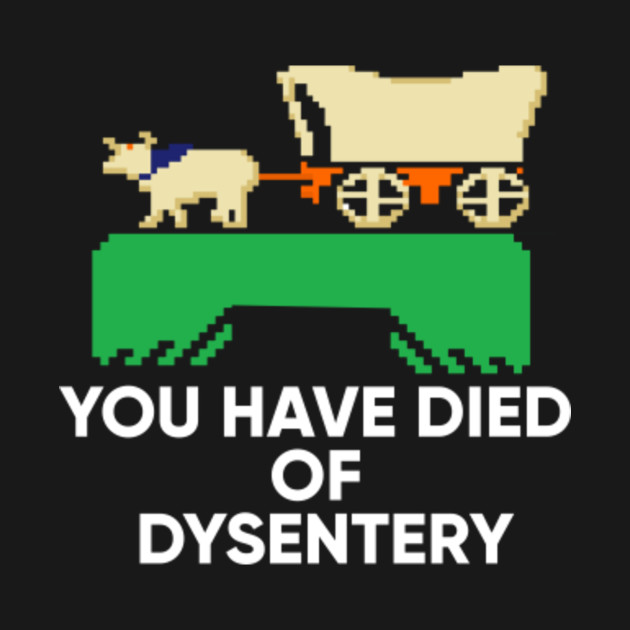 You Have Died Of Dysentery Shirt Funny Sarcastic Gaming Gamer Tshirt ...