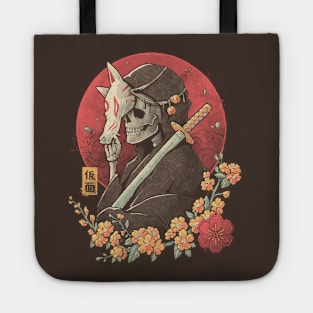 Oriental Death - Skull Sword Flowers Gift Tote