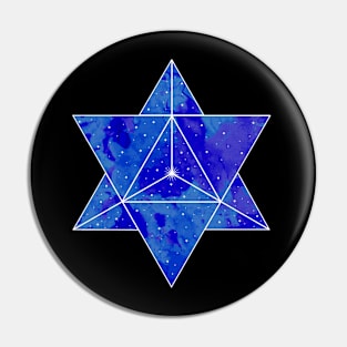 Merkaba - Starry Sky - Graphic - Sacred Geometry Pin