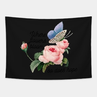 vintage flowers motivation scriptures Tapestry