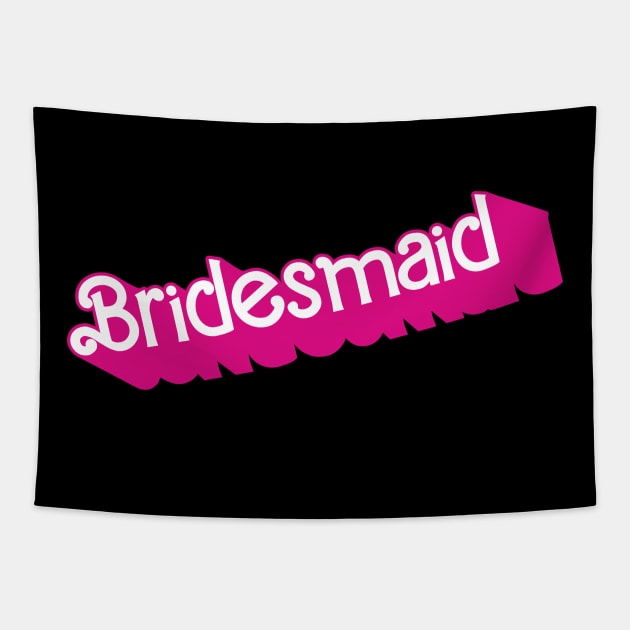 Bridesmaid Barbie logo Tapestry by byb