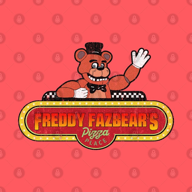 Freddy Fazbear's Pizza Place Vintage by Ilustra Zee Art