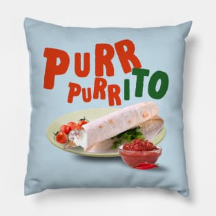 Purr Purrito Cat (Burito Cat) Pillow