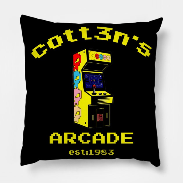 8 Bit Arcade Pillow by cott3n