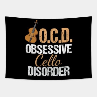 Funny Obsessive Cello Disorder Tapestry