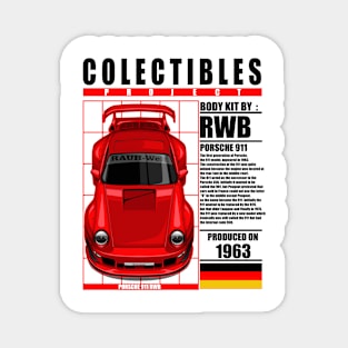 RWB PORSCHE 911 -RED Magnet