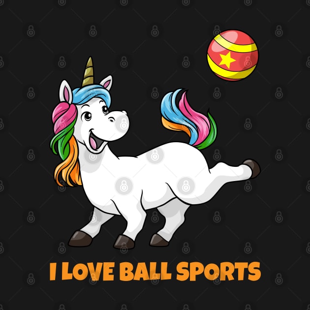 Funny unicorn is playing soccer by Markus Schnabel