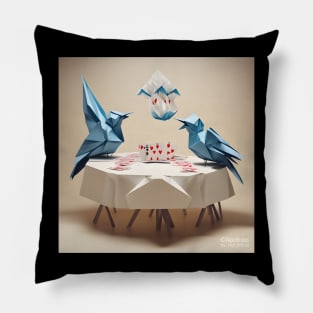 Origami Birds Playing Cards Pillow