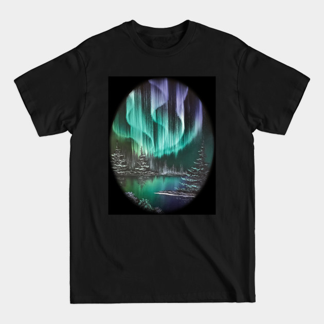 Disover Northern Lights Reflections - Bob Ross Meme - T-Shirt