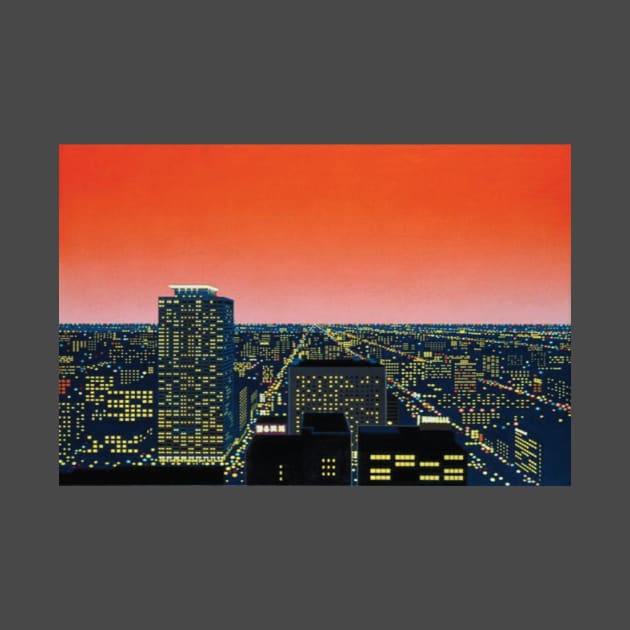 Hiroshi Nagai - City Pop Art at night by QualityArtFirst