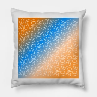 Love of orange and blue Pillow