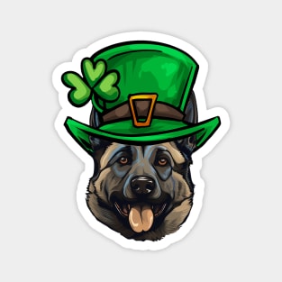 Funny St Patricks Day Norwegian Elkhound Magnet