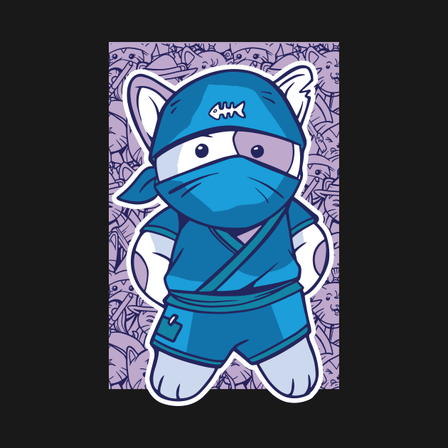 D&D Monk Ninja Class Kawaii Cat by Sunburst