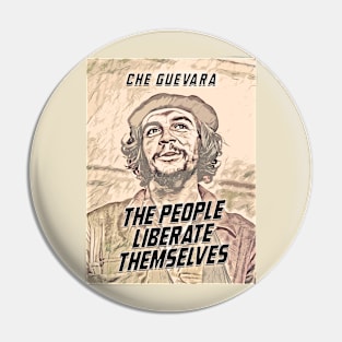 CHE Guevara Abstract Portrait with quote Pin